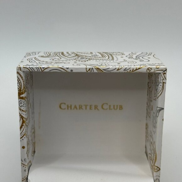 NWOT Charter Club Women's Silver Yellow Stone Cubic Zirconia Bling Ring Size 8 - Picture 2 of 7